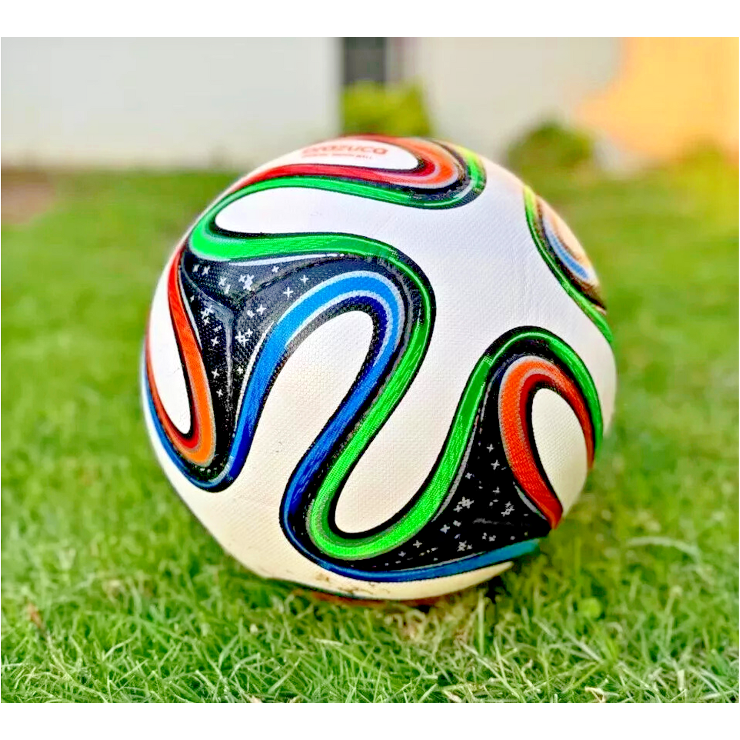 Brazuca 2014 FIFA World Cup Official Match Ball Replica – Size 5 Soccer Ball, Composite Leather, Water Resistant, High-Visibility Design