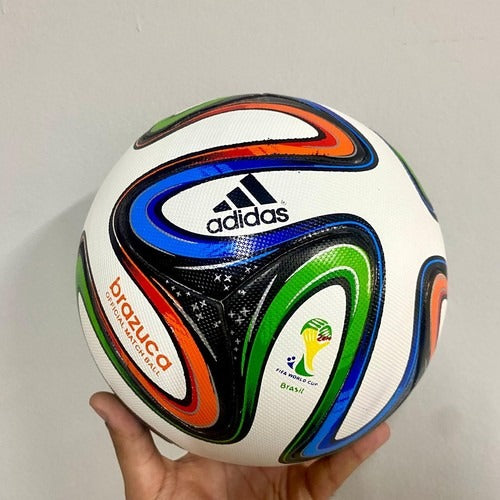 Brazuca 2014 FIFA World Cup Official Match Ball Replica – Size 5 Soccer Ball, Composite Leather, Water Resistant, High-Visibility Design
