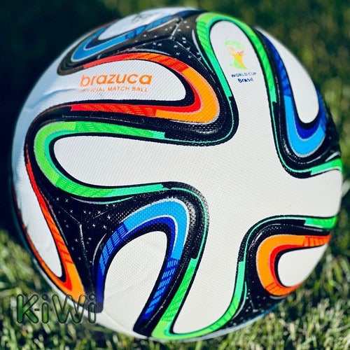 Brazuca 2014 FIFA World Cup Official Match Ball Replica – Size 5 Soccer Ball, Composite Leather, Water Resistant, High-Visibility Design