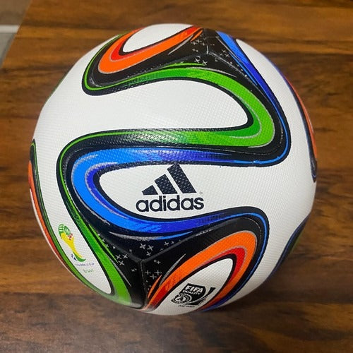 Brazuca 2014 FIFA World Cup Official Match Ball Replica – Size 5 Soccer Ball, Composite Leather, Water Resistant, High-Visibility Design