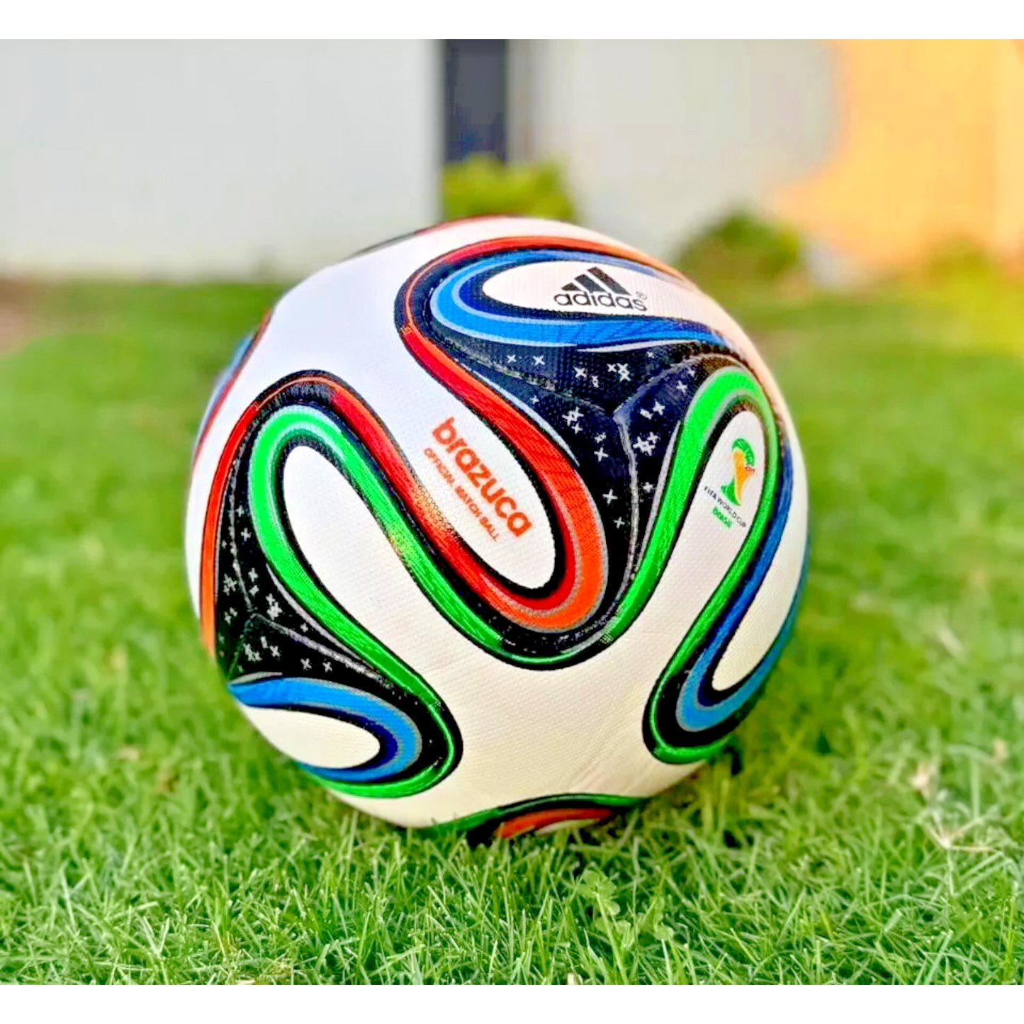 Brazuca 2014 FIFA World Cup Official Match Ball Replica – Size 5 Soccer Ball, Composite Leather, Water Resistant, High-Visibility Design