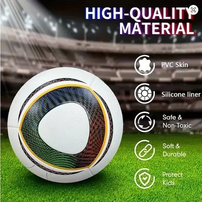 Jabulani Size 5 Soccer Ball – Official FIFA World Cup 2010 Match Ball Replica – Premium Leather, Water Resistant, High-Visibility Design