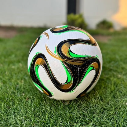 Brazuca 2014 FIFA World Cup Official Match Ball Replica – Size 5 Soccer Ball, Composite Leather, Water Resistant, High-Visibility Design